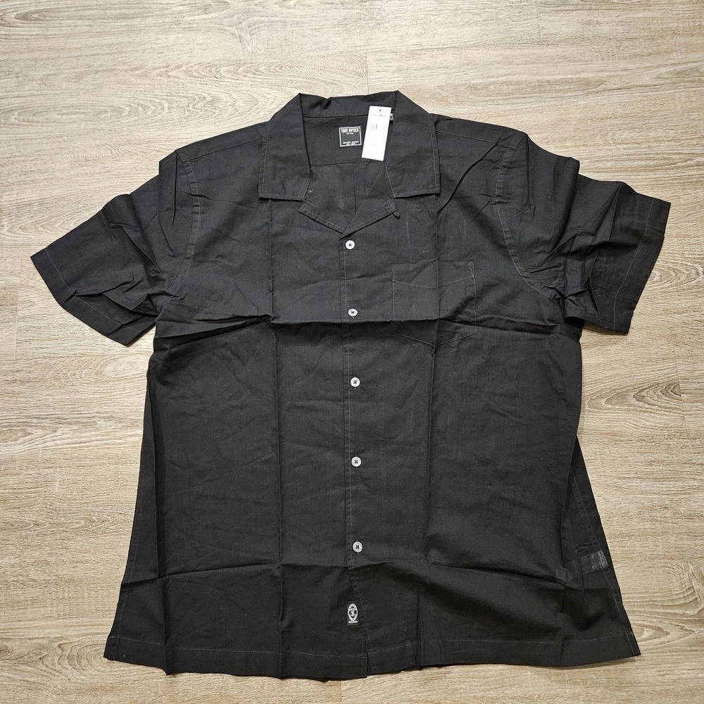 Todd Snyder Short Sleeve Shirt XXL Black Button Down Summerweight NWT Cotton